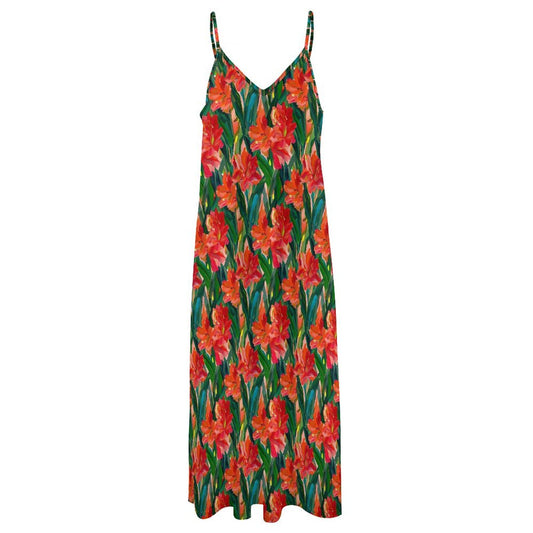 Fiery Floral Nightgown